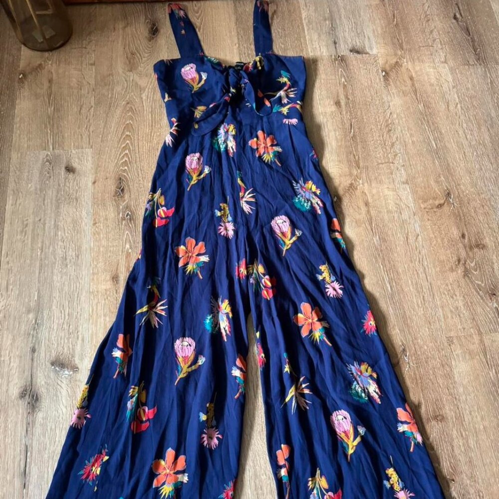 Madewell Plumeria Cutout Jumpsuit in Bird of Paradise size 4